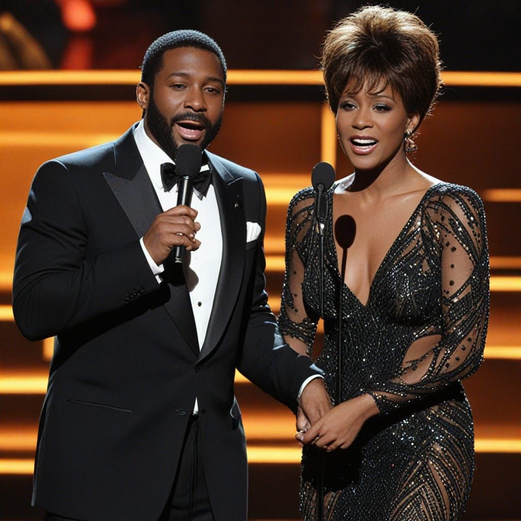 Teddy Pendergrass & Whitney Houston at the Grammys