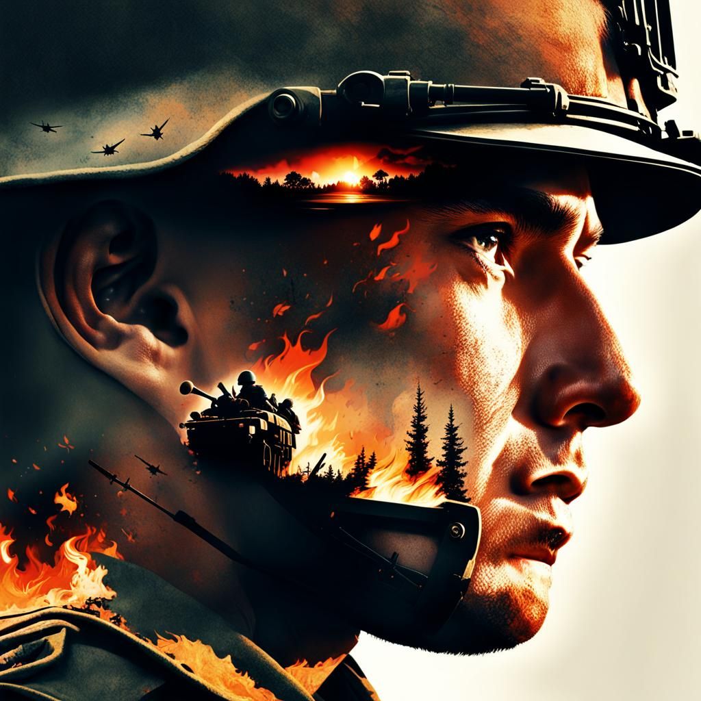 Double Exposure: Soldier and War Landscape