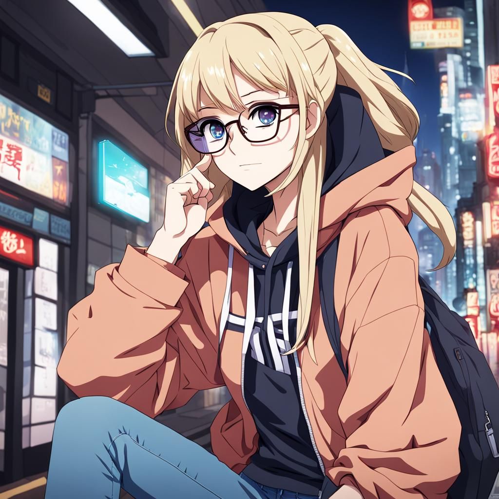 Gacha Girl with Hoodie in Anime Style