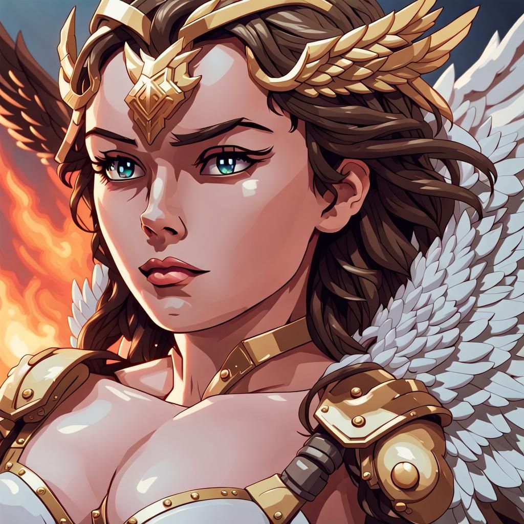 Valkyrie Fallen Angel in Pixel Art Style