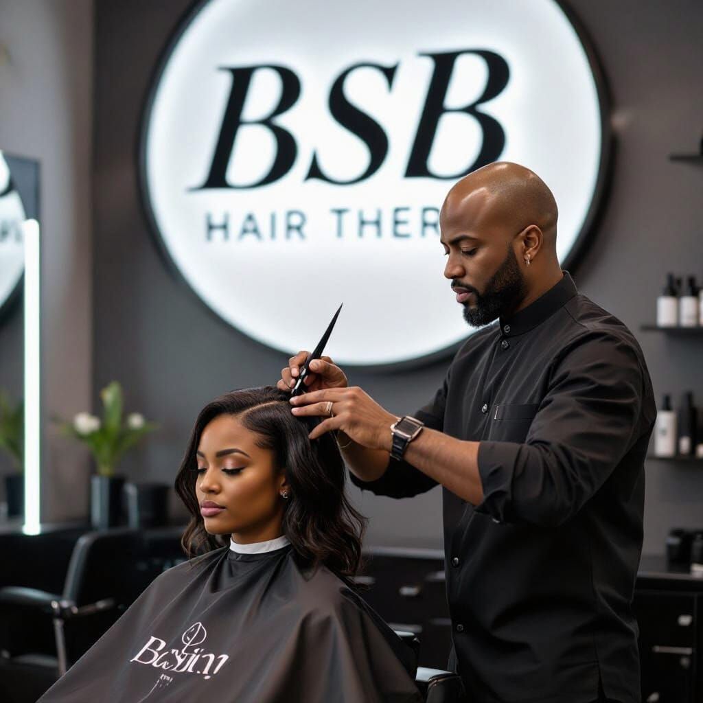 Black Male Stylist at BSB Hair Therapy Salon