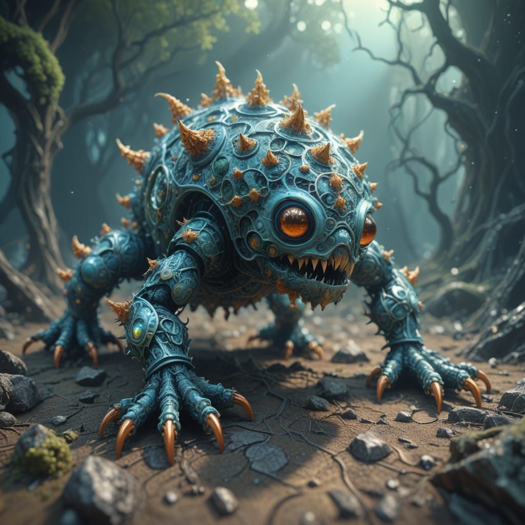 Fractal Creature Emerges from Fractal Plane