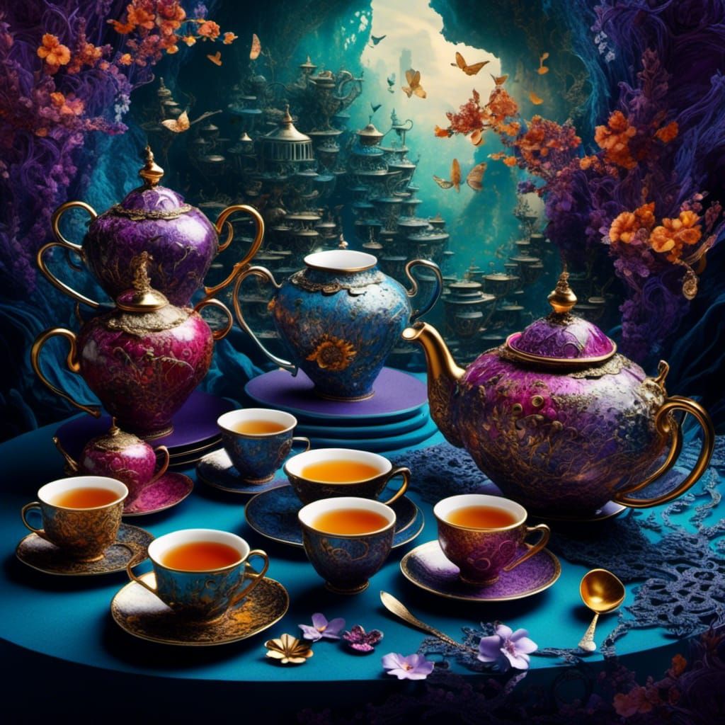 Fantasy Tea Party: A Boho Art Collage