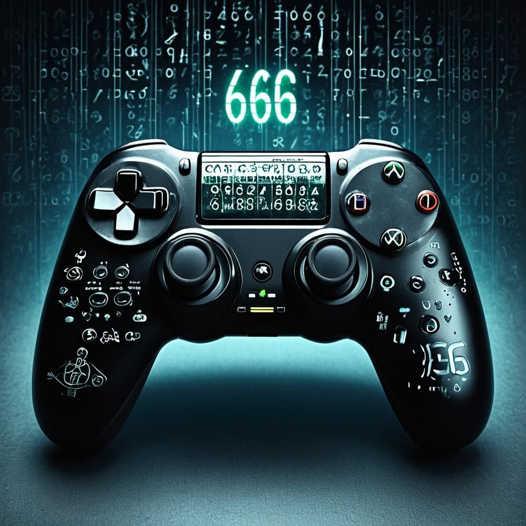 Futuristic Black Controller: The Enigma of 666