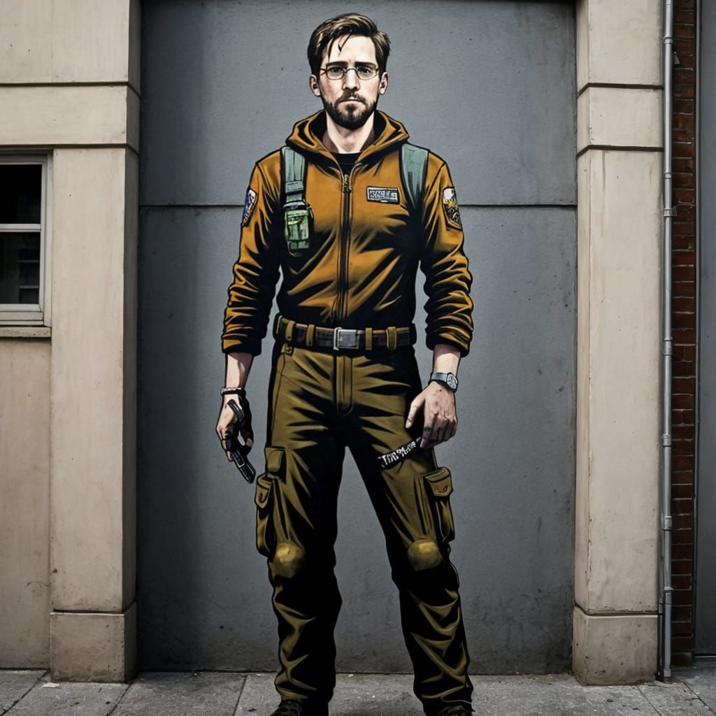 Banksy Mural of Gordon Freeman Character