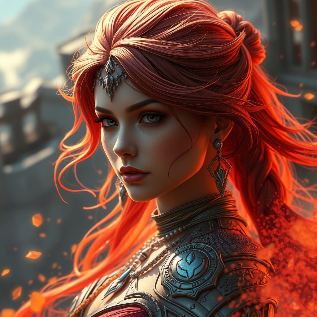 Fantastical Woman in Deep Colorful Scene 2025