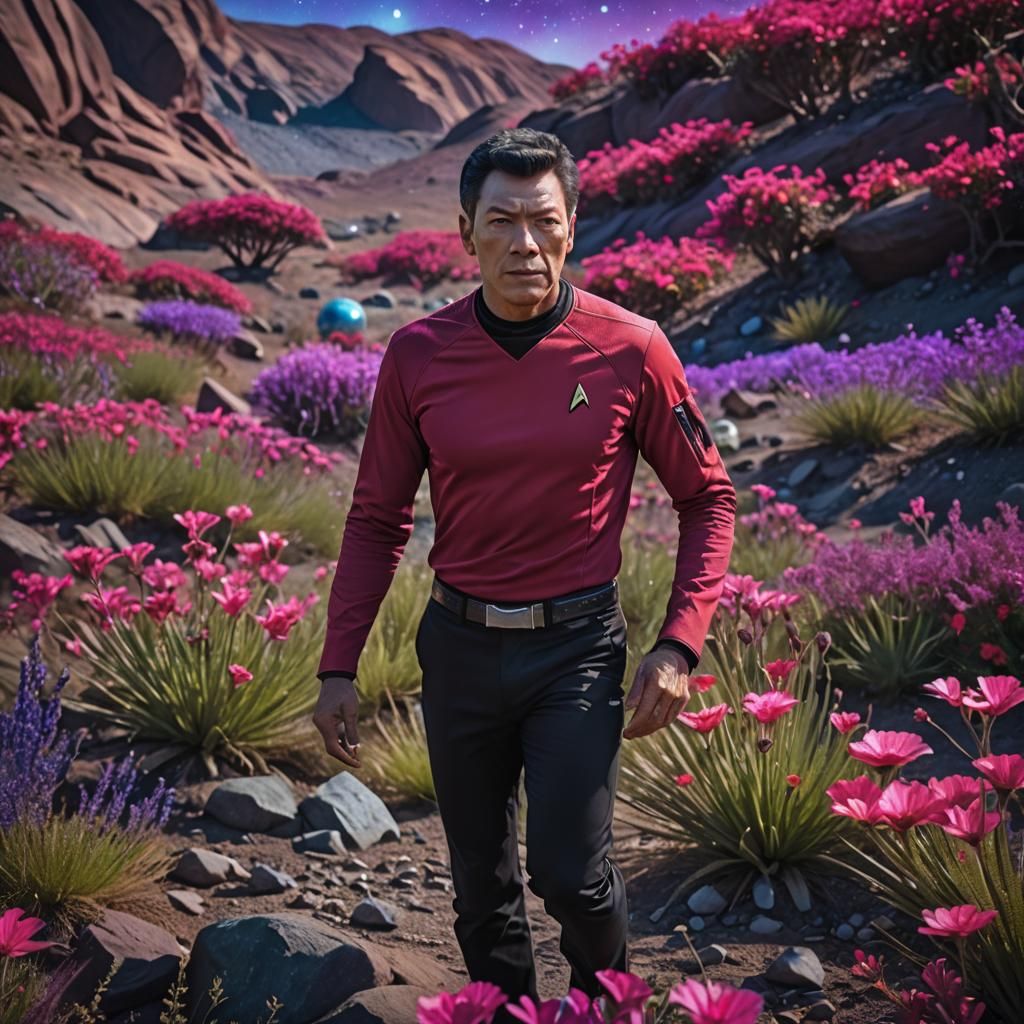 Star Trek Crew Member on Alien Planet Portrait
