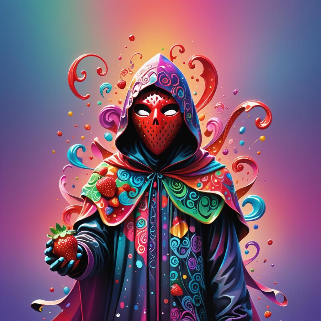 Strawberry Candyman: Fantastical Digital Concept Art