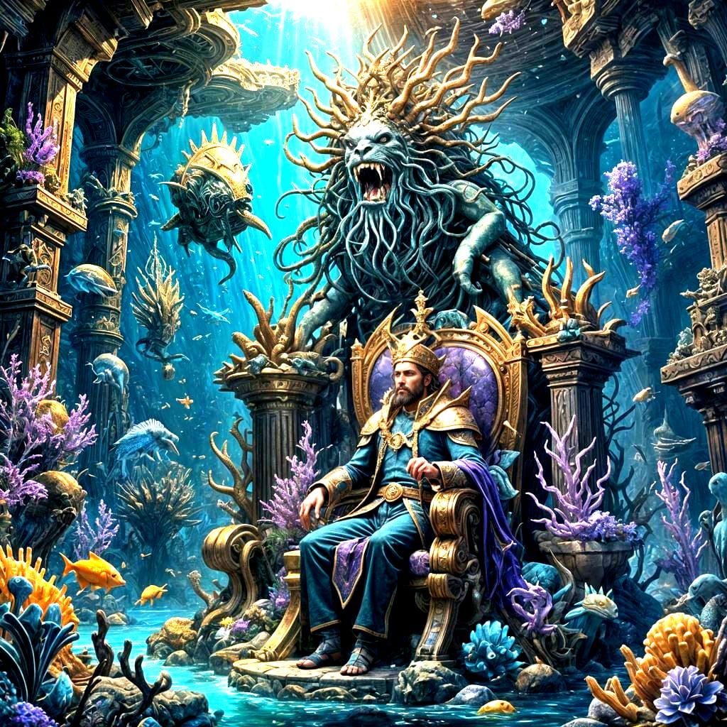 Poseidon on His Throne Under the Sea