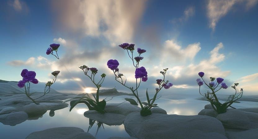 Yin Yang Symbol in Art Nouveau Style