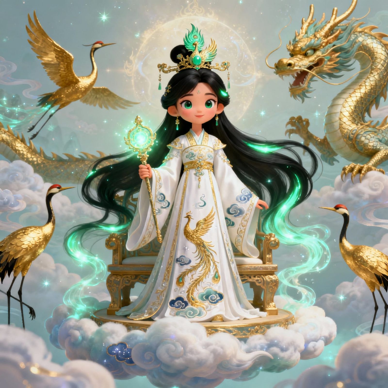 Jade Empress of Heaven in Disney Animation Style