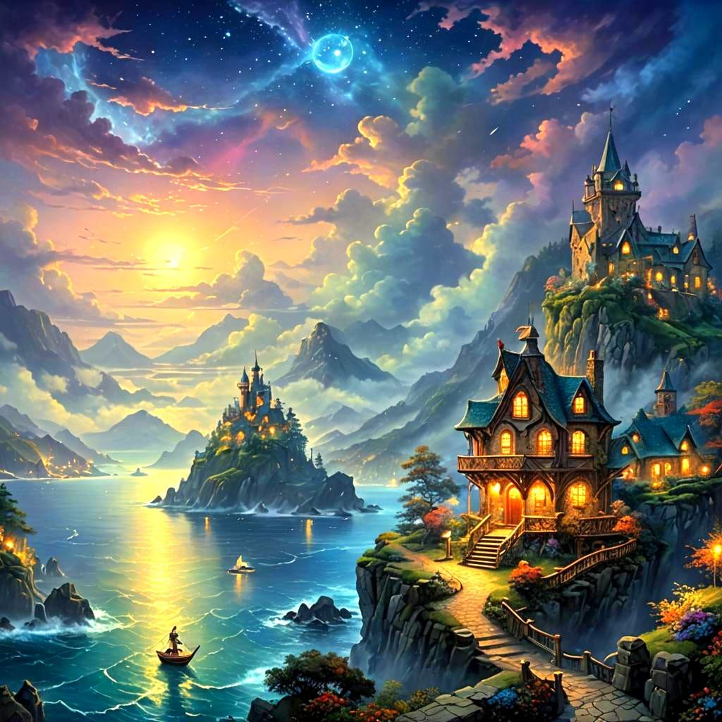 Archer on Infinite Ocean: Ethereal Night Vista