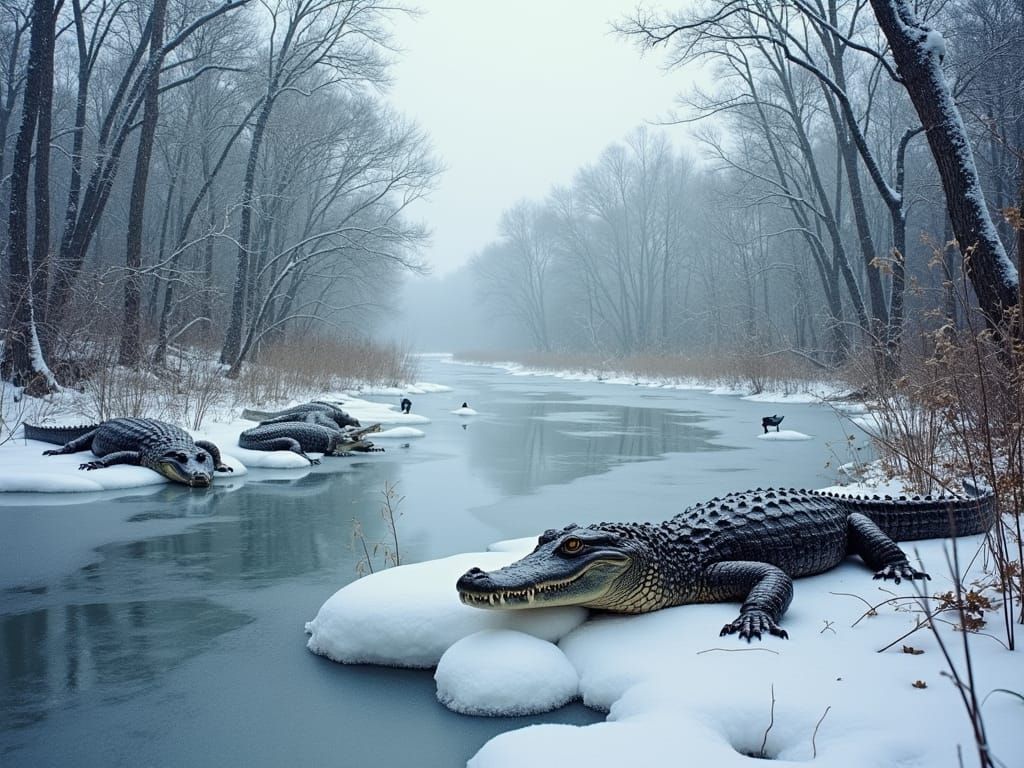 Winter in the Everglades: A Snowy Transformation