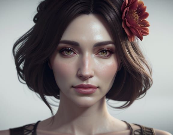 Extreme Close-Up Flower Petal Portrait, Photorealistic