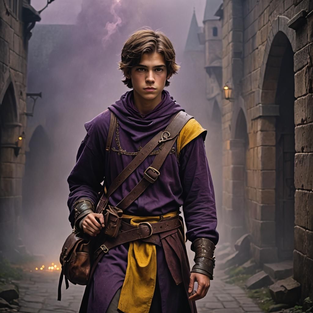 Medieval Boy in Dark Fantasy Concept Art