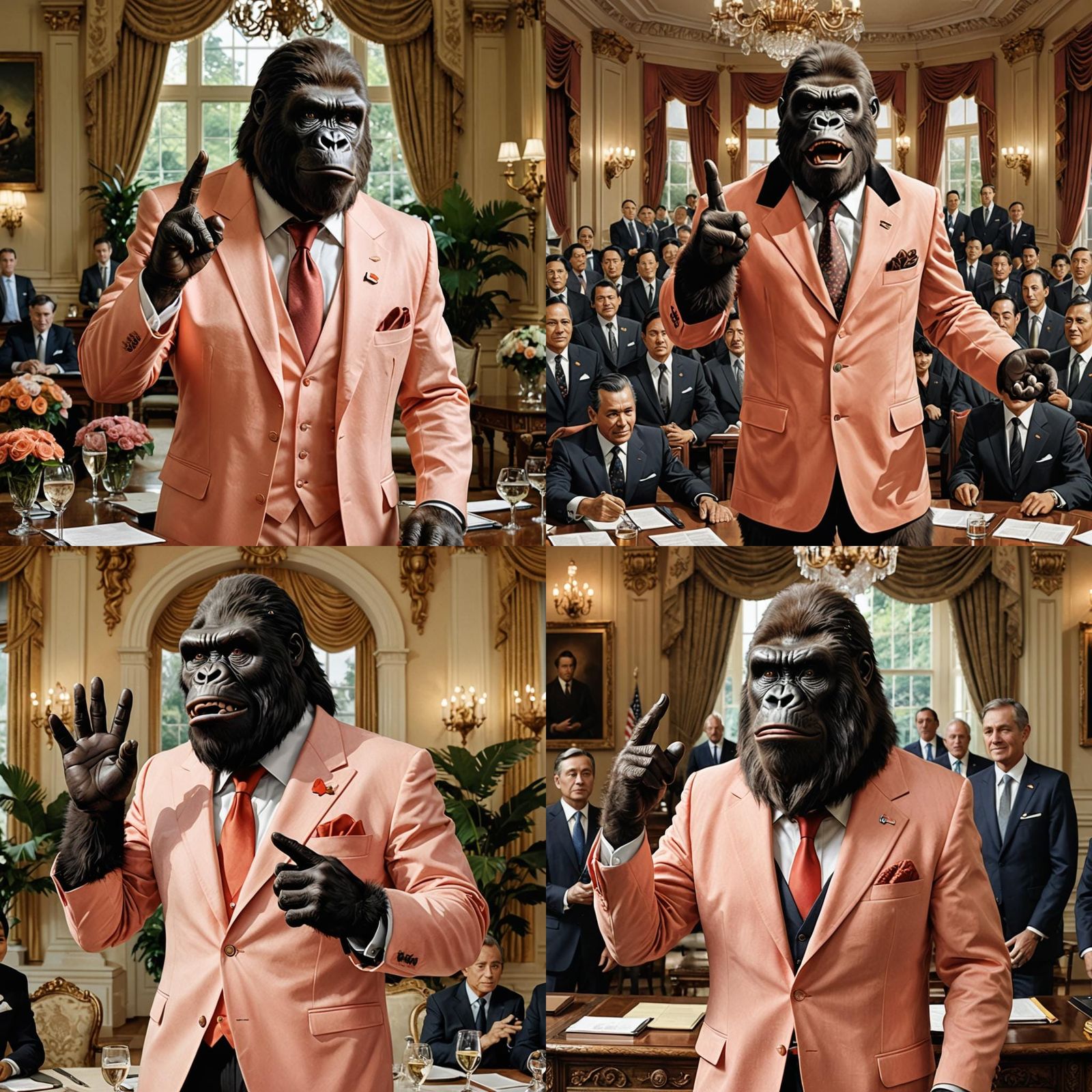 Peronist King Kong Gives Stirring Speech