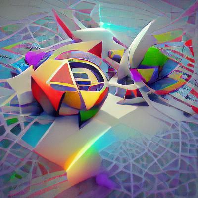 Geometric Abstract of Time in Octane Render