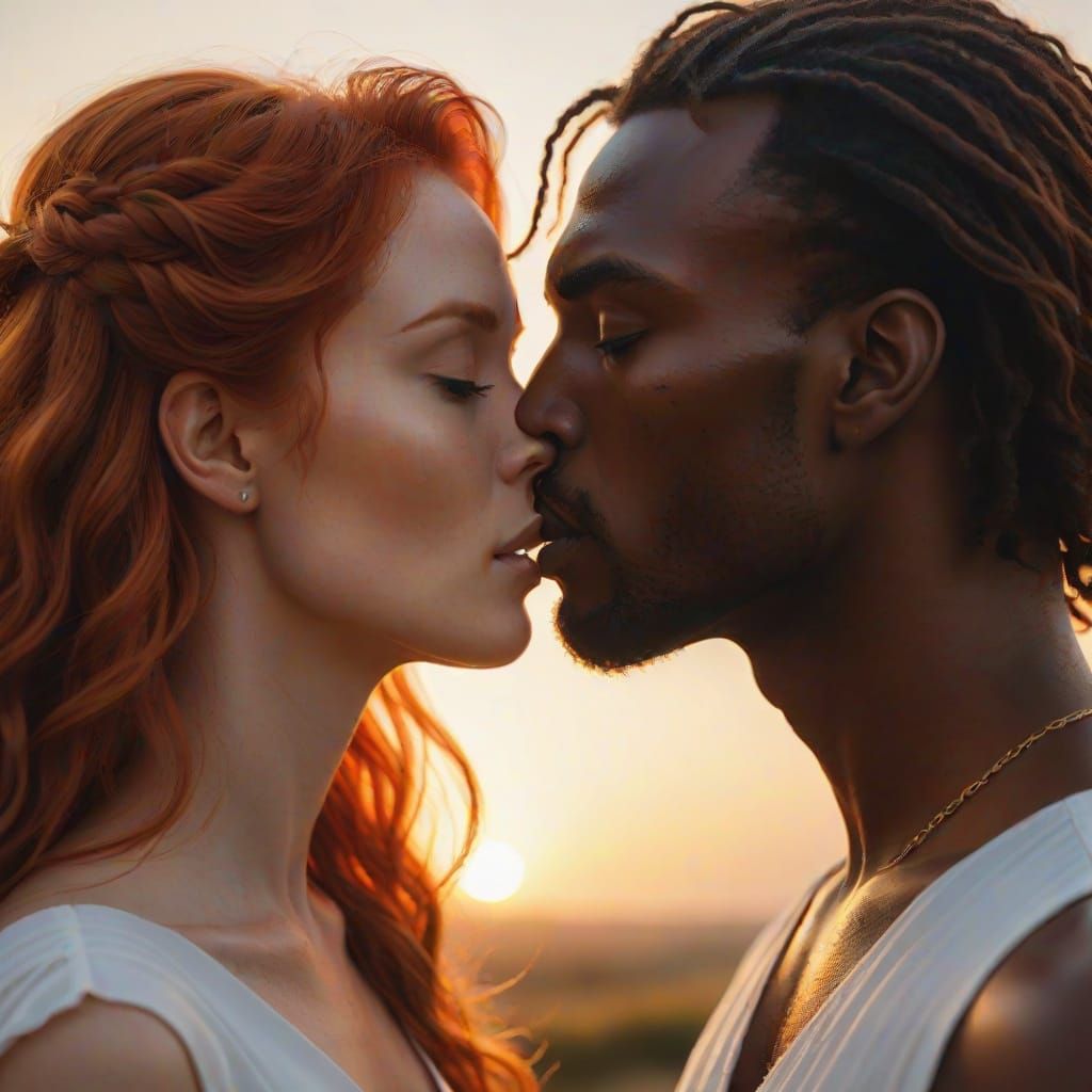 Golden Hour Romance: A Cinematic Moment of Love