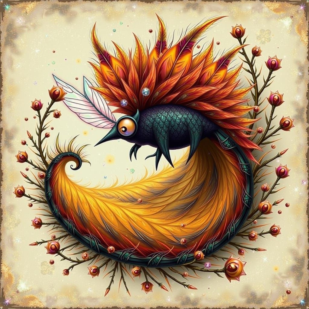 Whimsical Fae Creature in Mystical Forest