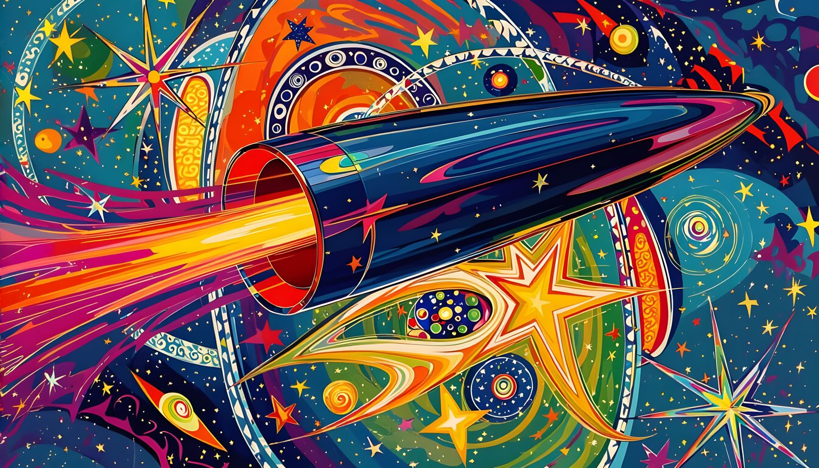 Iridescent Cylinder in a Surreal Cosmos