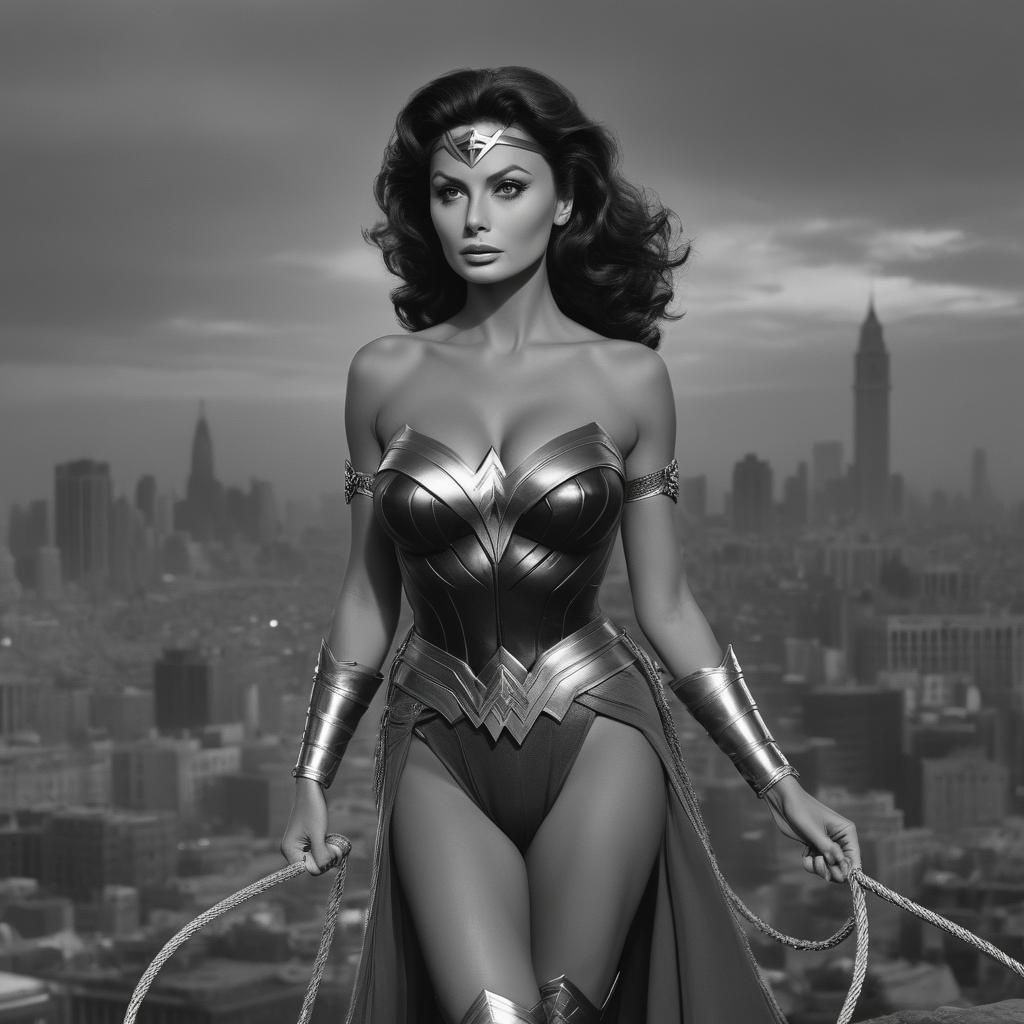 Sophia Loren as Wonder Woman: Cinematic Photo
