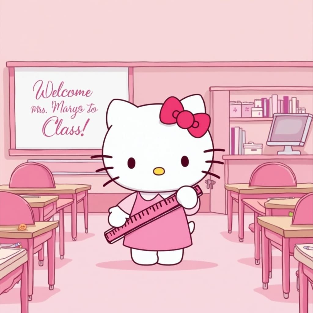 Hello Kitty Teaches: A Pink Sanrio Classroom