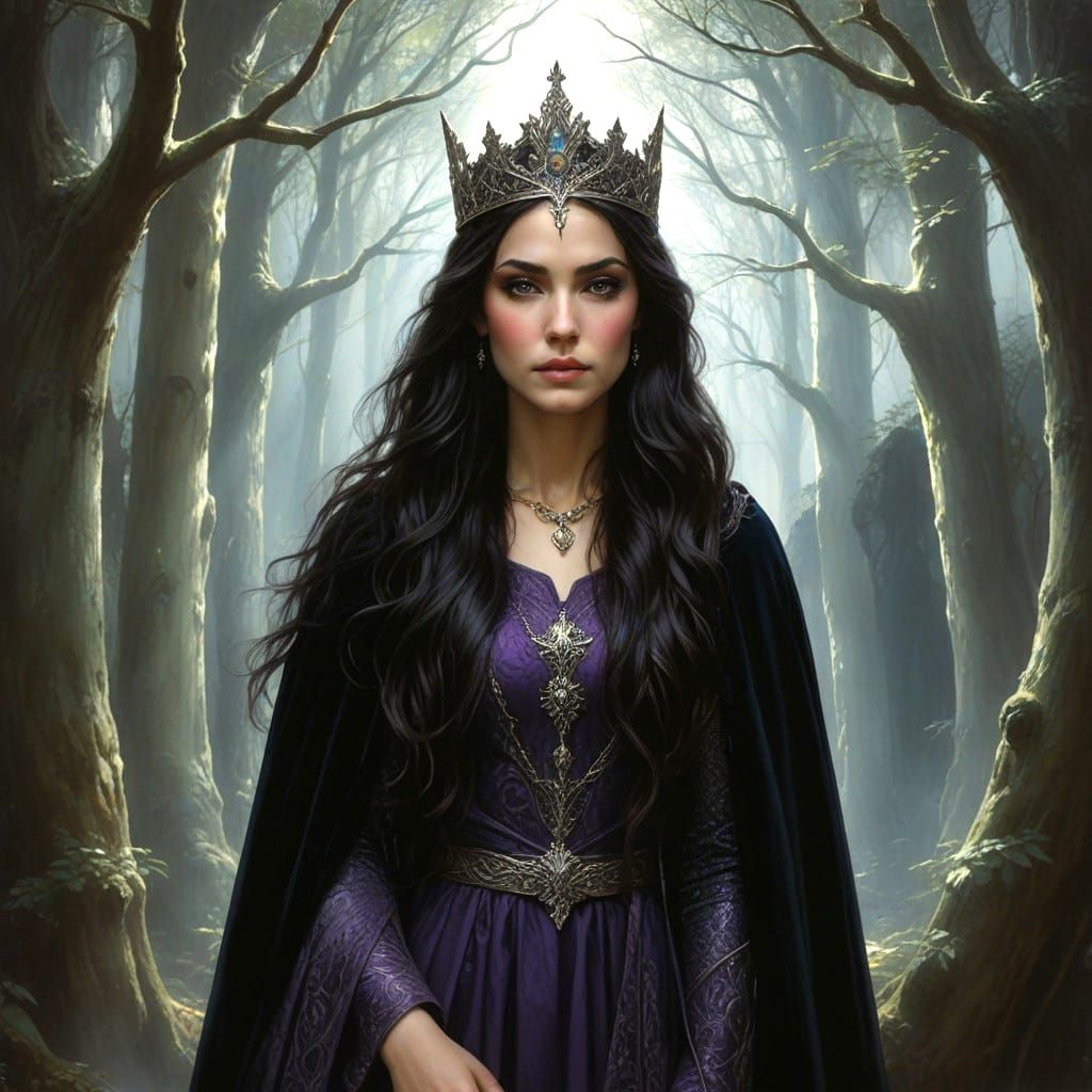 Elven Goddess of Dreams in Majestic Underground City