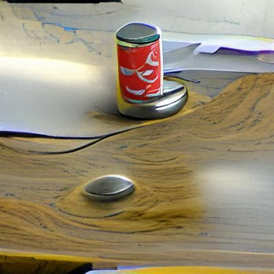 Soda Can on Desk Still Life