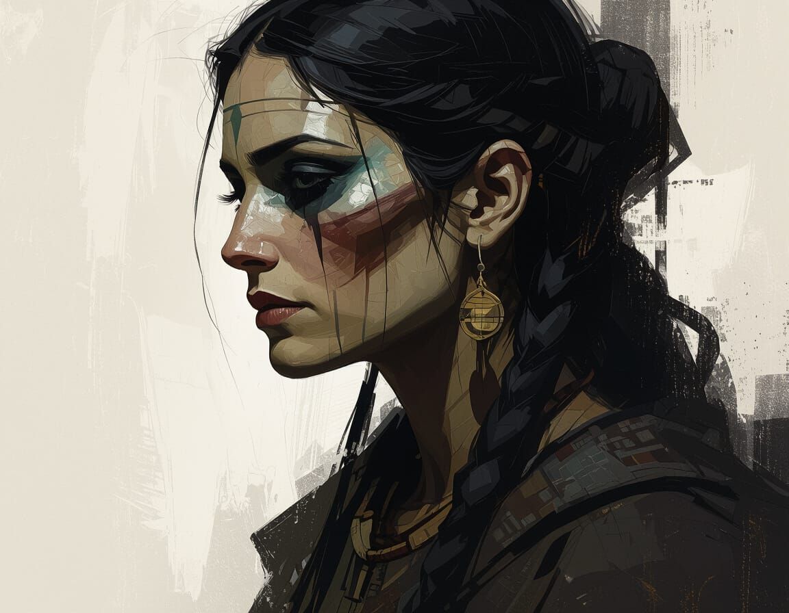 Ancient Woman of Dark Fantasy Concept Art