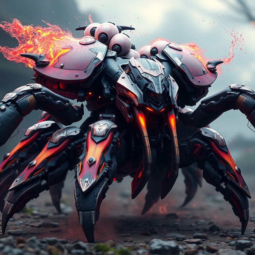 Hyper-Realistic Mecha Golisopod Concept Art