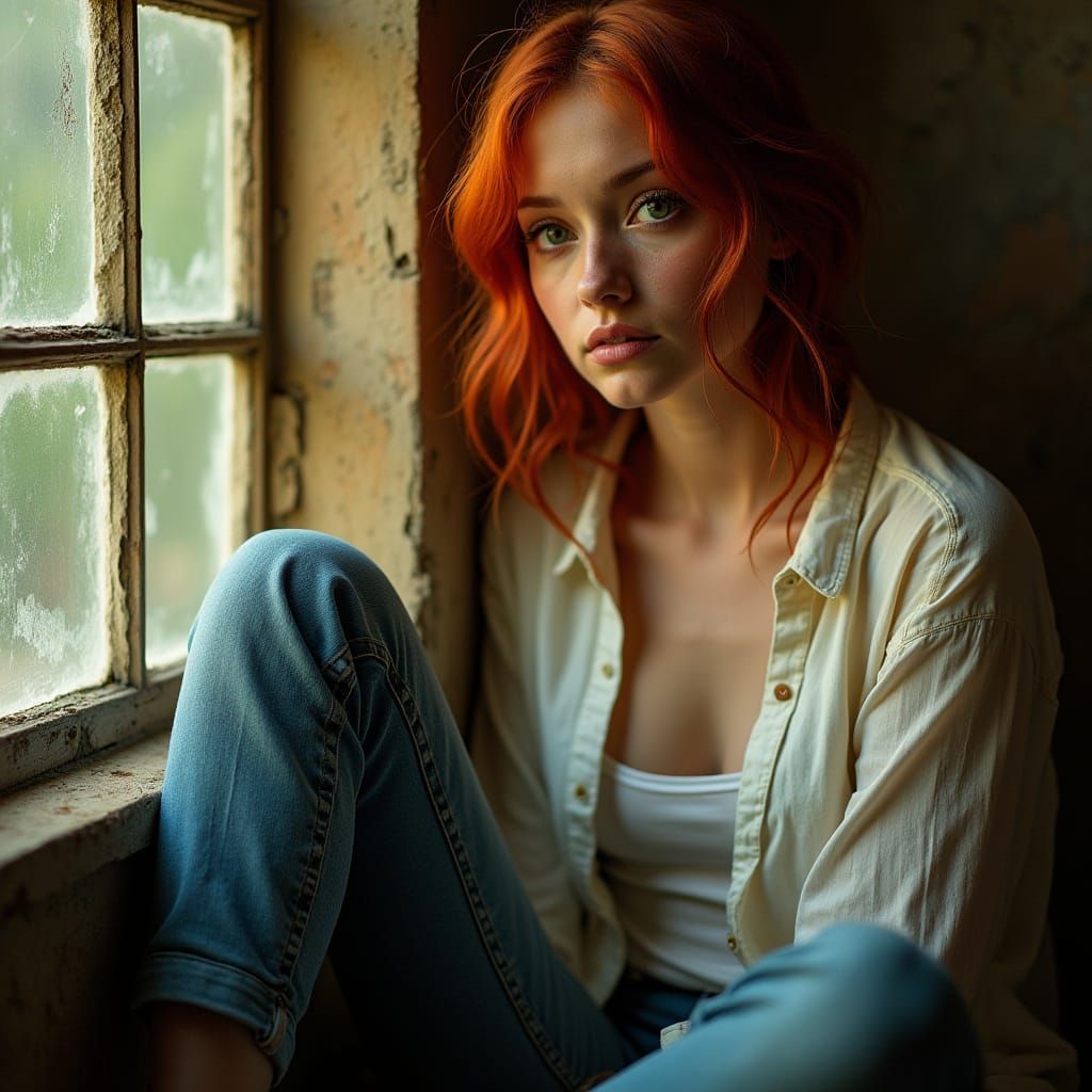 Portrait of a Young Woman in Soft Light