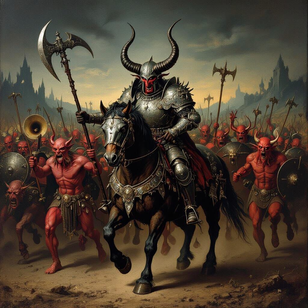 Demonic Centaur Leads a Grotesque Horde
