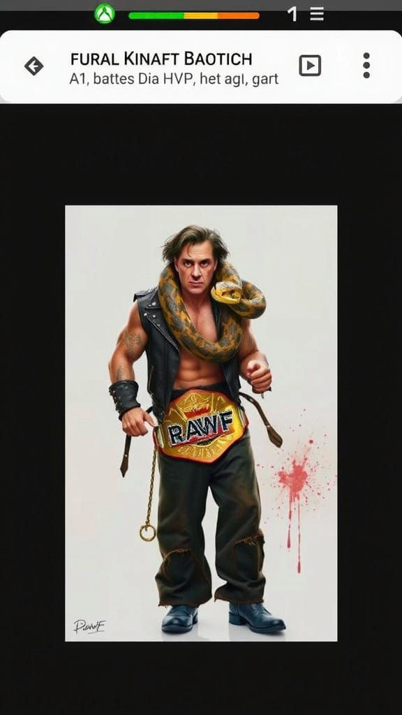 Tough Biker Cowboy in Snake-Adorned Leather