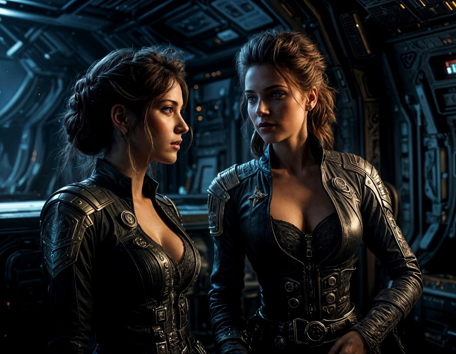 Space Pirate Captains: A Tender Moment in Rococowave Style