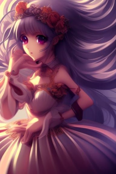 Magical Anime Portrait with Intricate Details