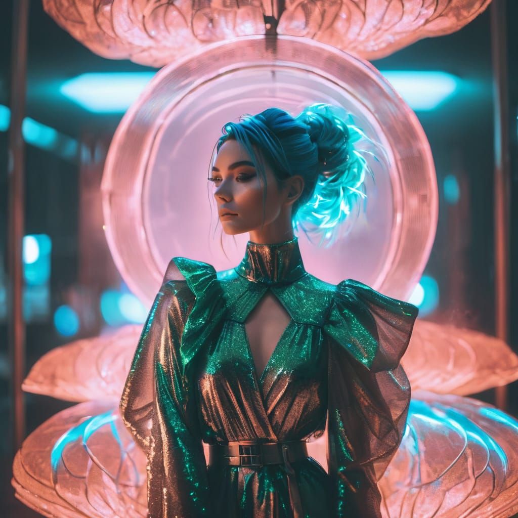 Avant Garde Fashion: Woman in Striking Designer Outfit