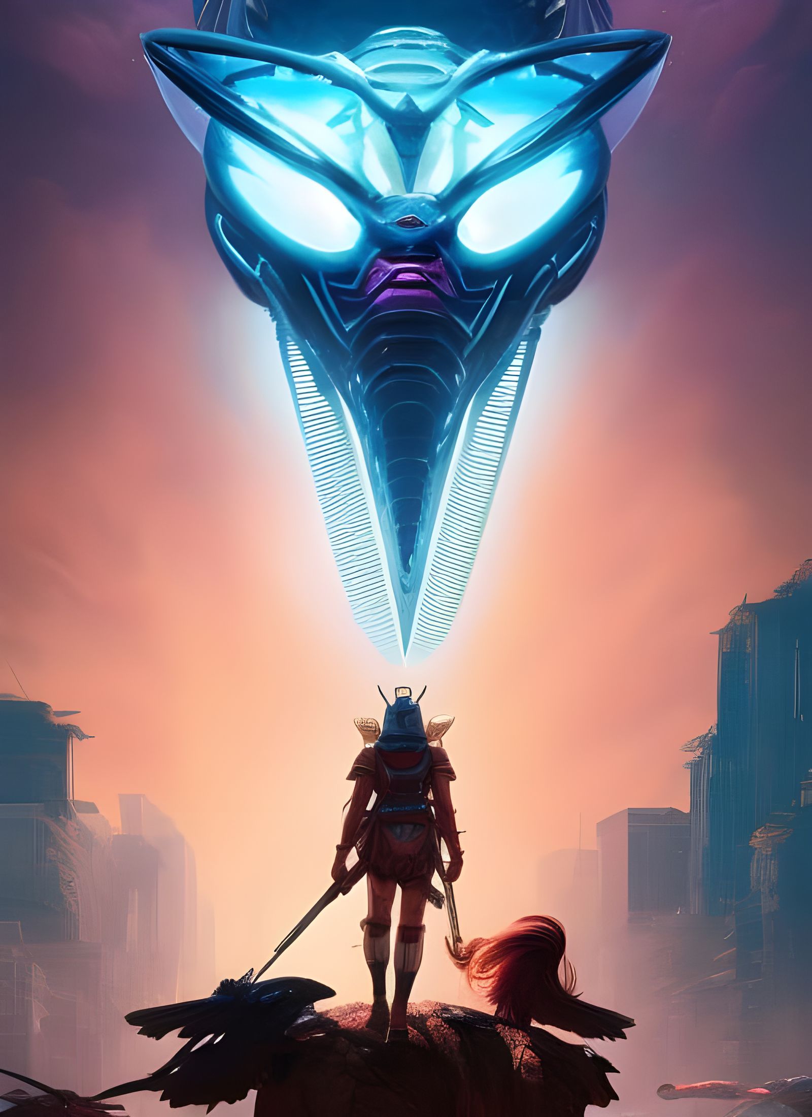 Hyperrealistic Insect Centurion Digital Illustration