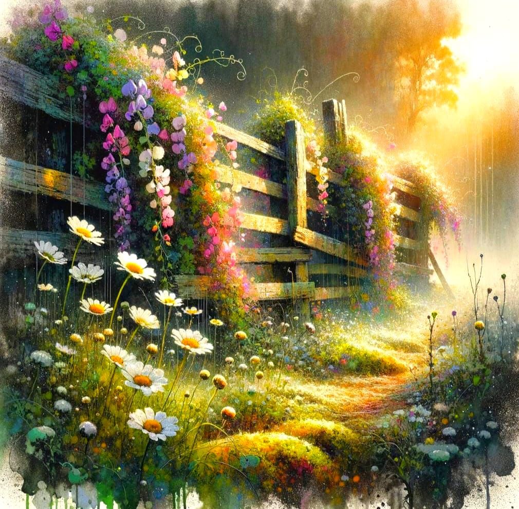 Romantic Morning in Dewy Splendor