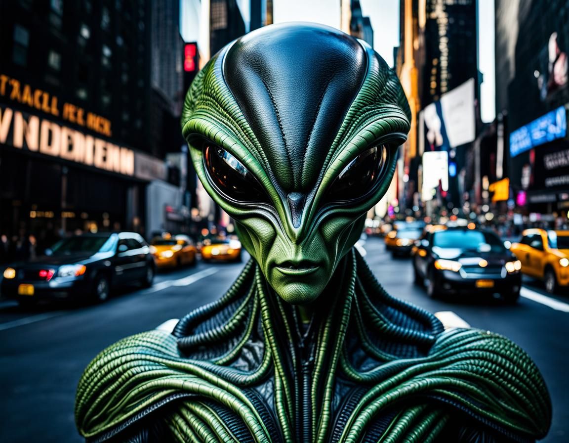 Englishman in New York: Hyperrealistic Alien Portrait