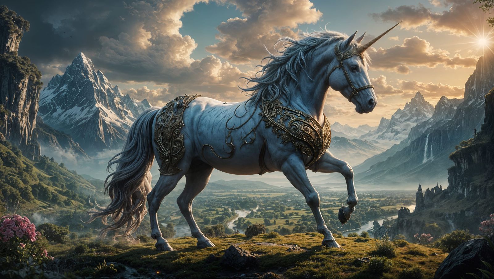 Stunning Unicorn: Epic Digital Matte Painting