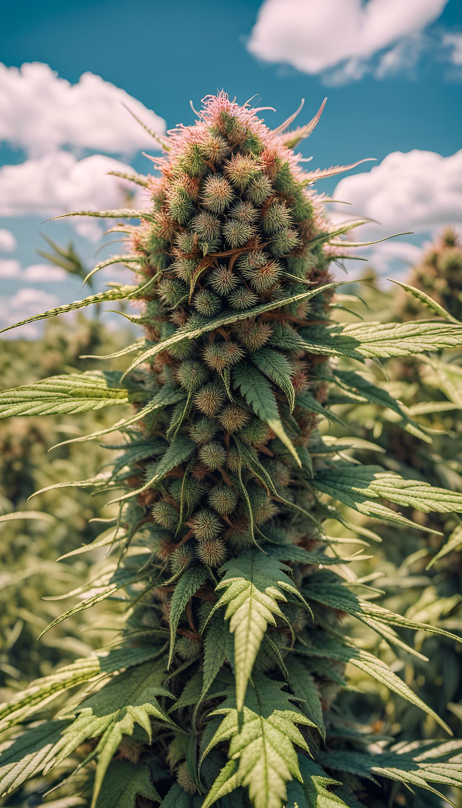 Giant Eyeball Marijuana Plant in Desert Photograph
