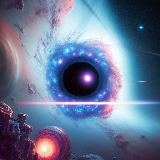 Black Hole Devouring Star in Cosmic Nebula