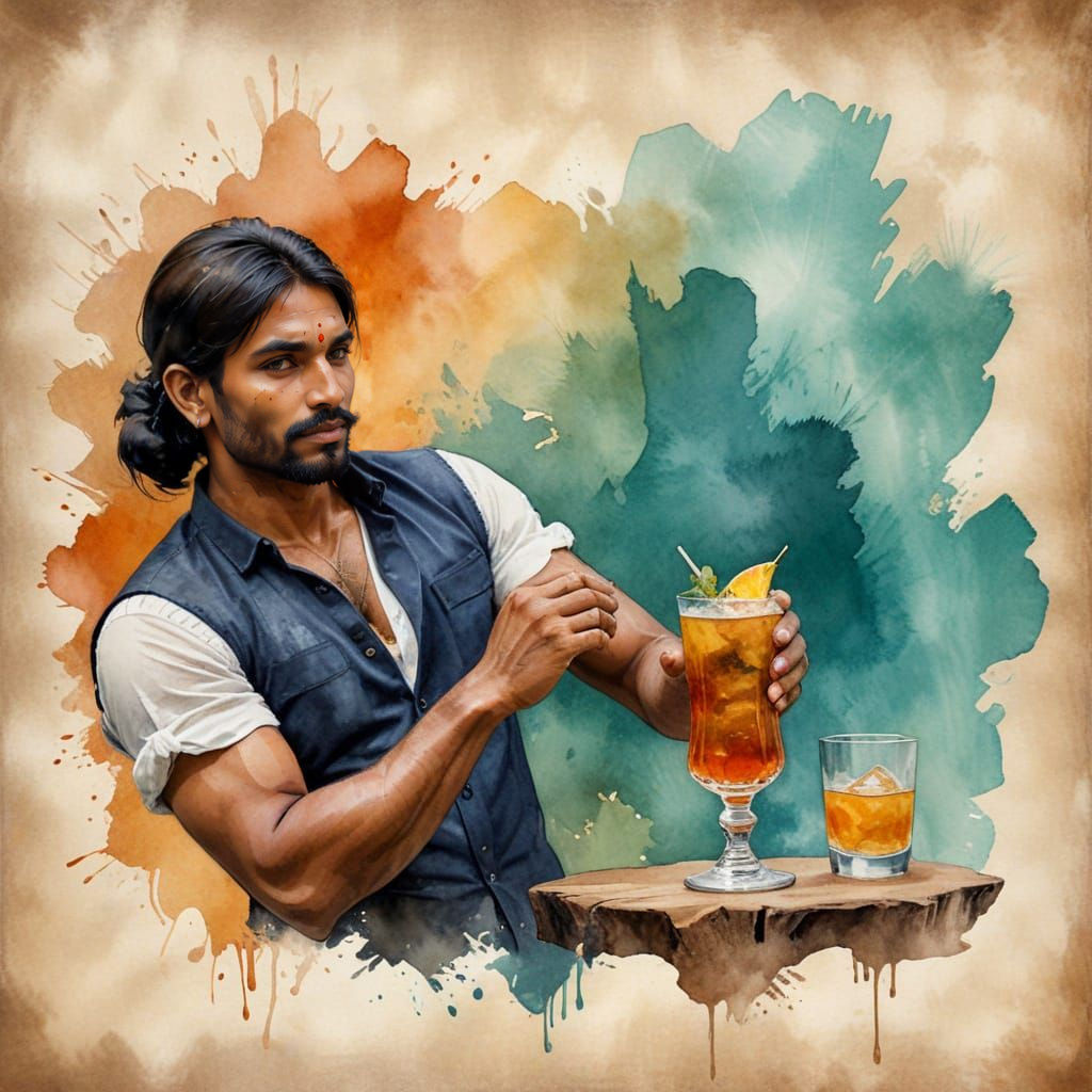 Here's your drink, m'lady