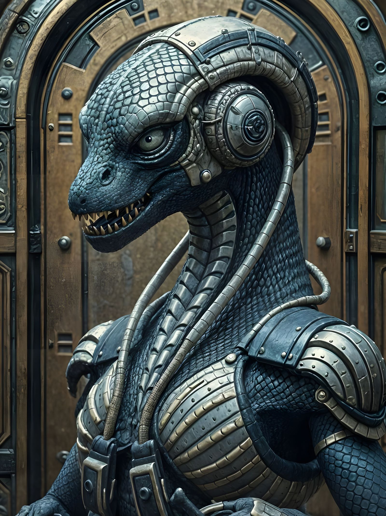 Reptilian Figure Blends In