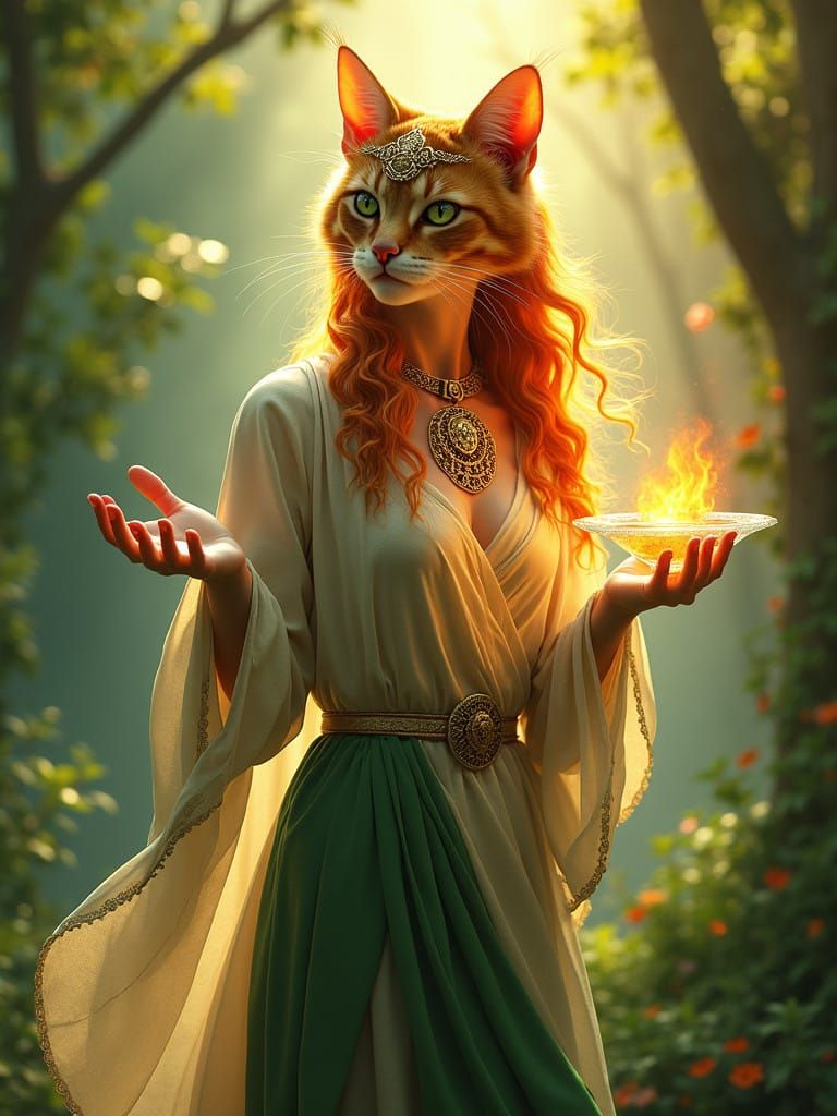 Ethereal Celtic Goddess of Nature and Transformation