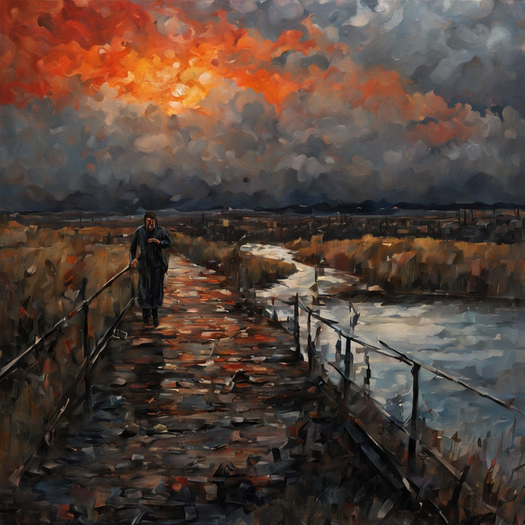 Tormented Figure Screams into the Abyss in Hyperrealistic Su...