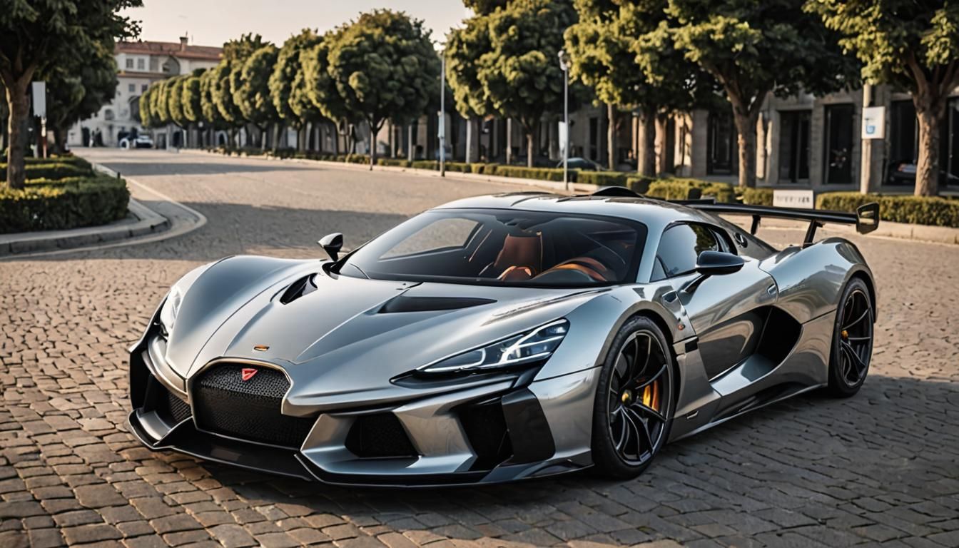 Futuristic Rimac Bugatti Hypercar: Sleek Design