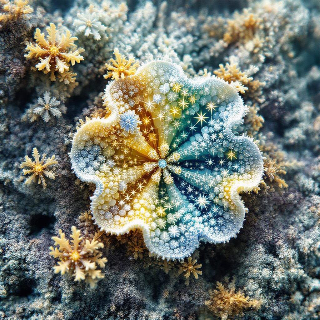 Bioluminescent Macro Organic Fantasy in Haeckel Style