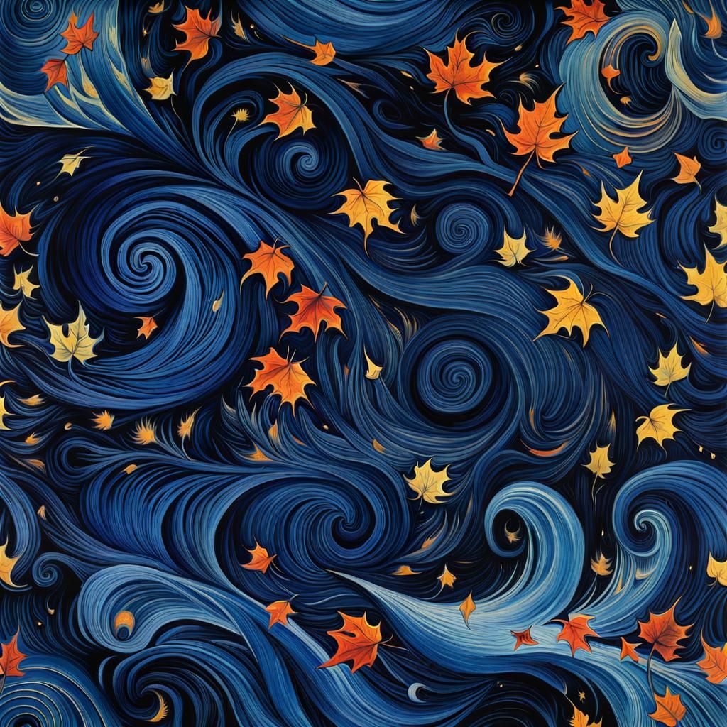 Surreal Autumn Storm in Ethereal Style