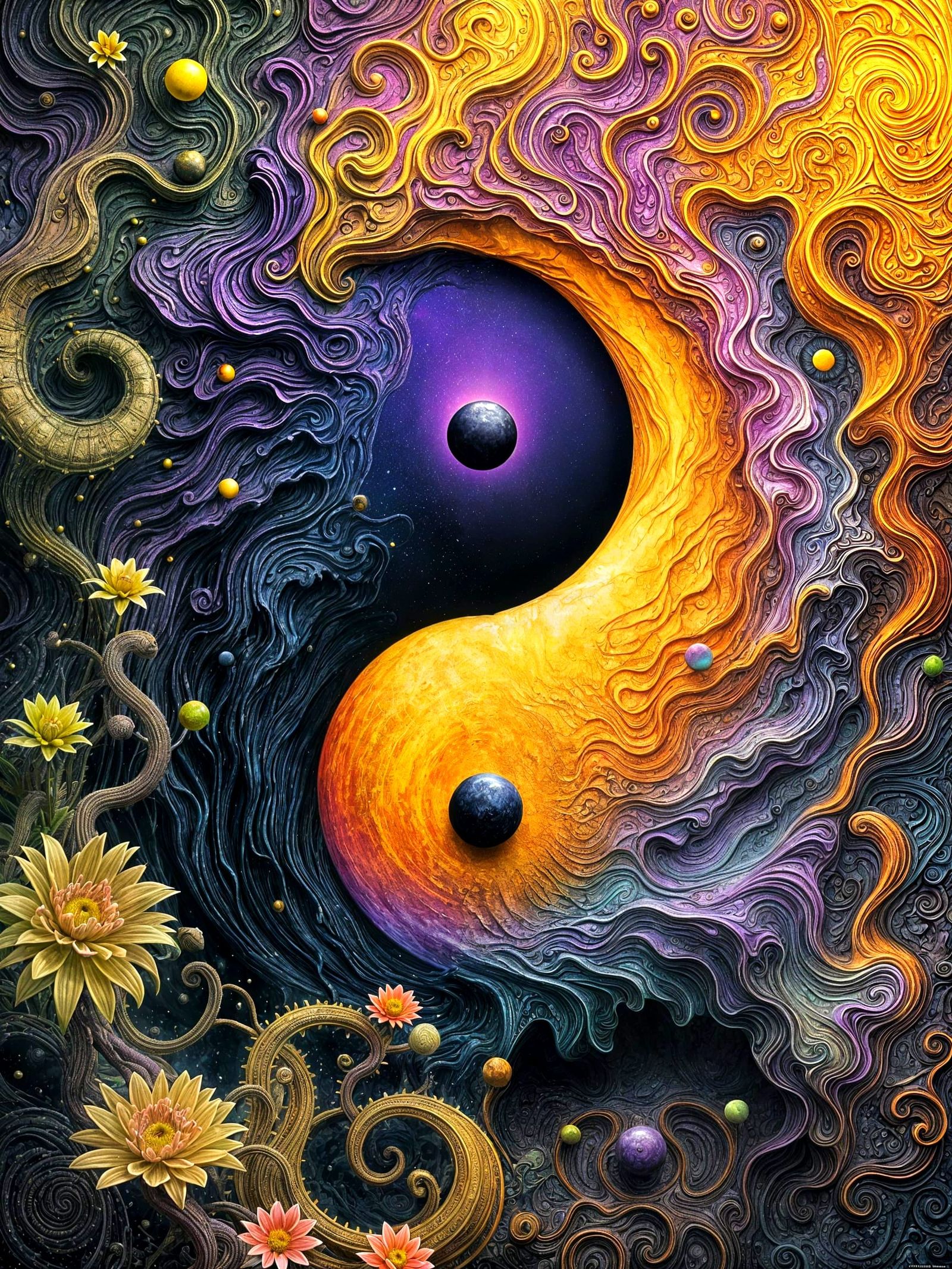 Solar Bloom in Iridescent Hypermodernist Style